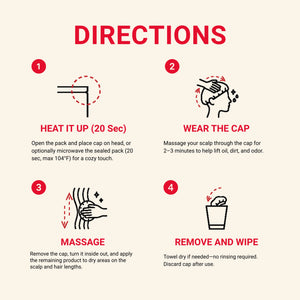 Instructions for using a scalp care product with icons and text on a white background